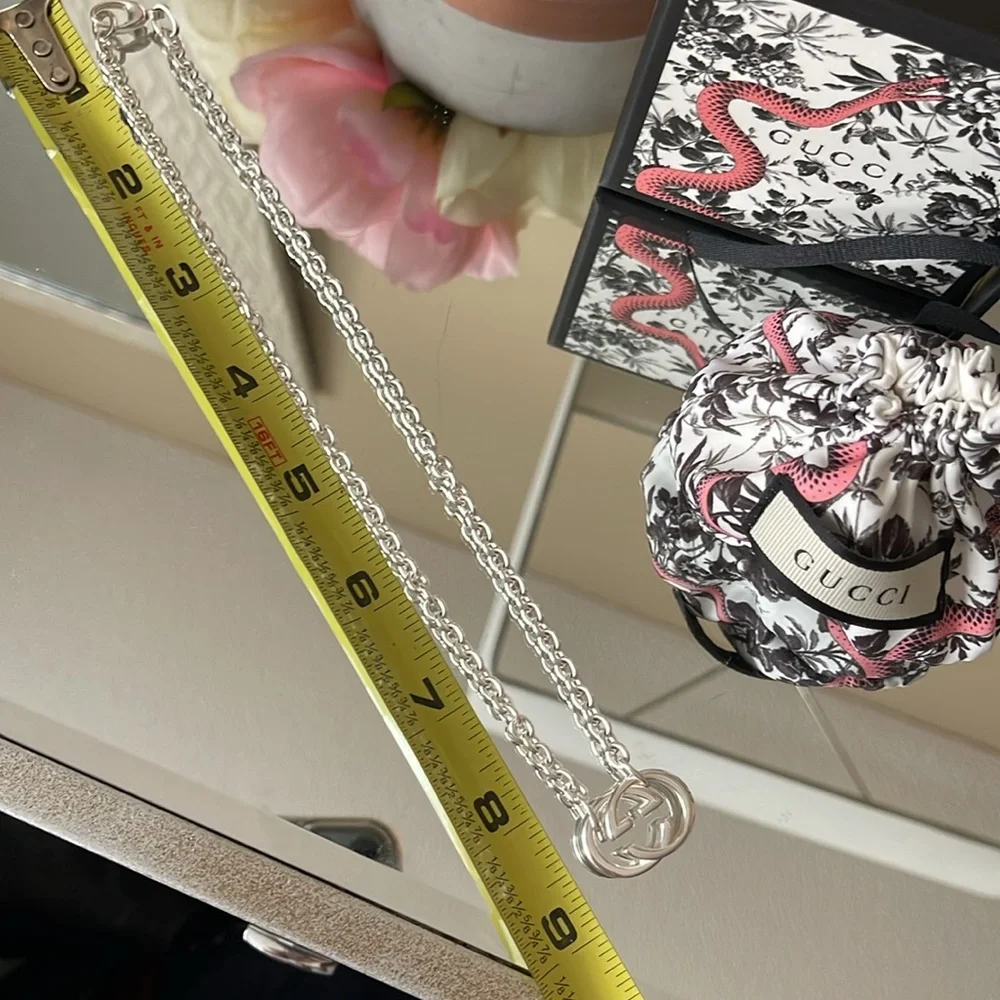New Authentic GUCCI 952 sterling Silver 18”Necklace - Picture 7 of 7